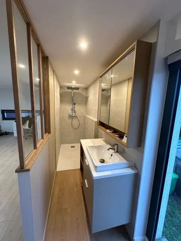 Salle de bain rénovée à Douai